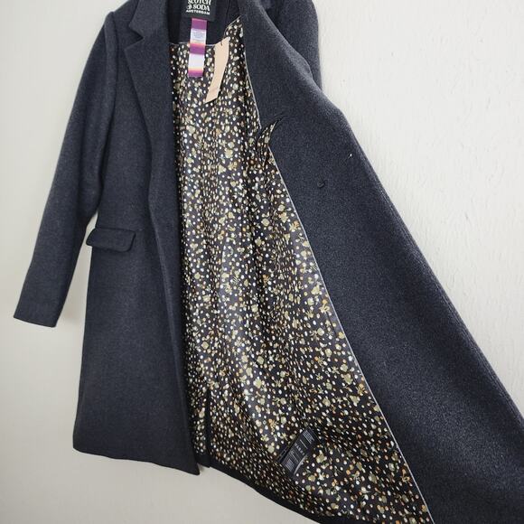 NEW Scotch & Soda Single Breasted Mid Length Wool Blend Coat - Picture 10 of 12